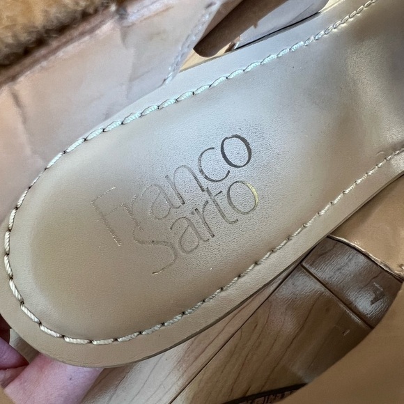 Franco Sarto chestnut brown suede L-Kicks cork platform sandal shoes size 8 - Picture 13 of 15